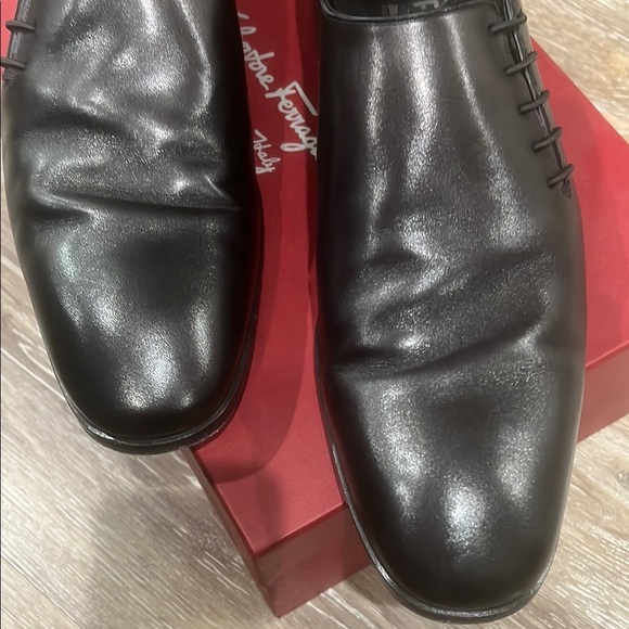 Salvatore Ferragamo Black Oxford Dress Shoes